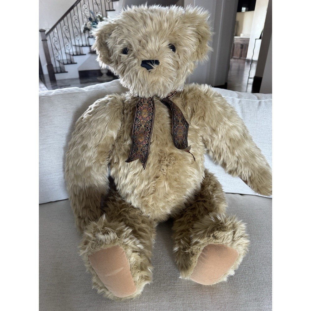 Vermont Teddy Bear Company 32" Giant Jointed Plush Teddy Bear 6‎ lb Honey Tan